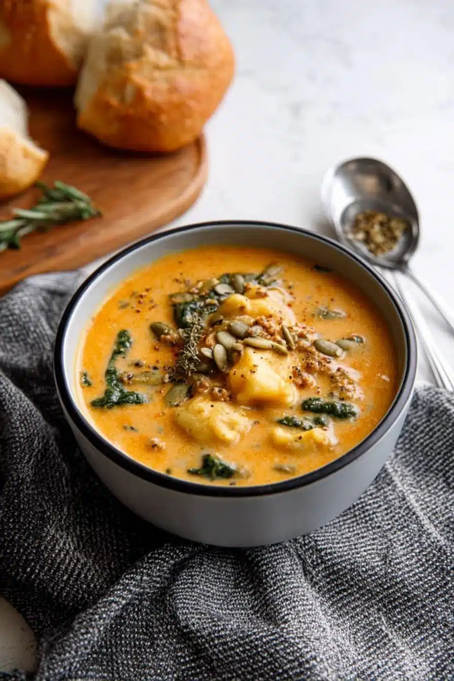 Autumn Soup - Sausage Tortellini Soup with Spinach
Autumn Soup - Sausage Tortellini Soup with Spinach
recipe step-by-step guide