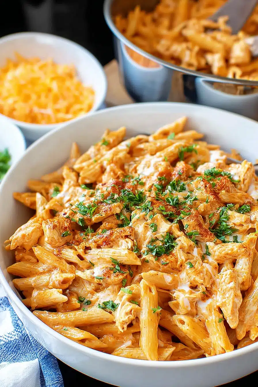 Buffalo Chicken Pasta
Buffalo Chicken Pasta
recipe step-by-step guide