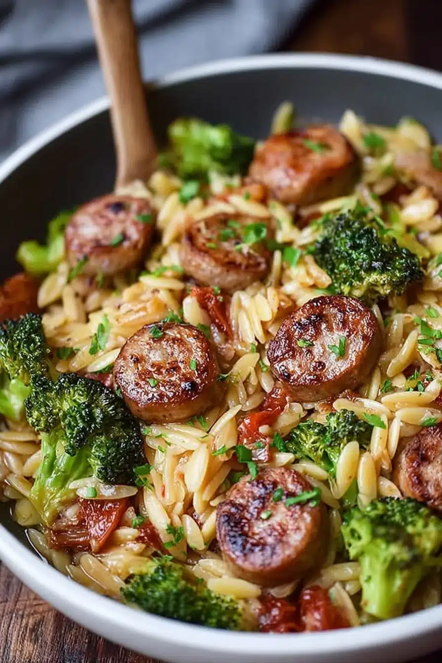 Chicken Sausage Broccoli Orzo – Easy, Wholesome & One-Pan Delicious!
Chicken Sausage Broccoli Orzo – Easy, Wholesome & One-Pan Delicious!
recipe step-by-step guide