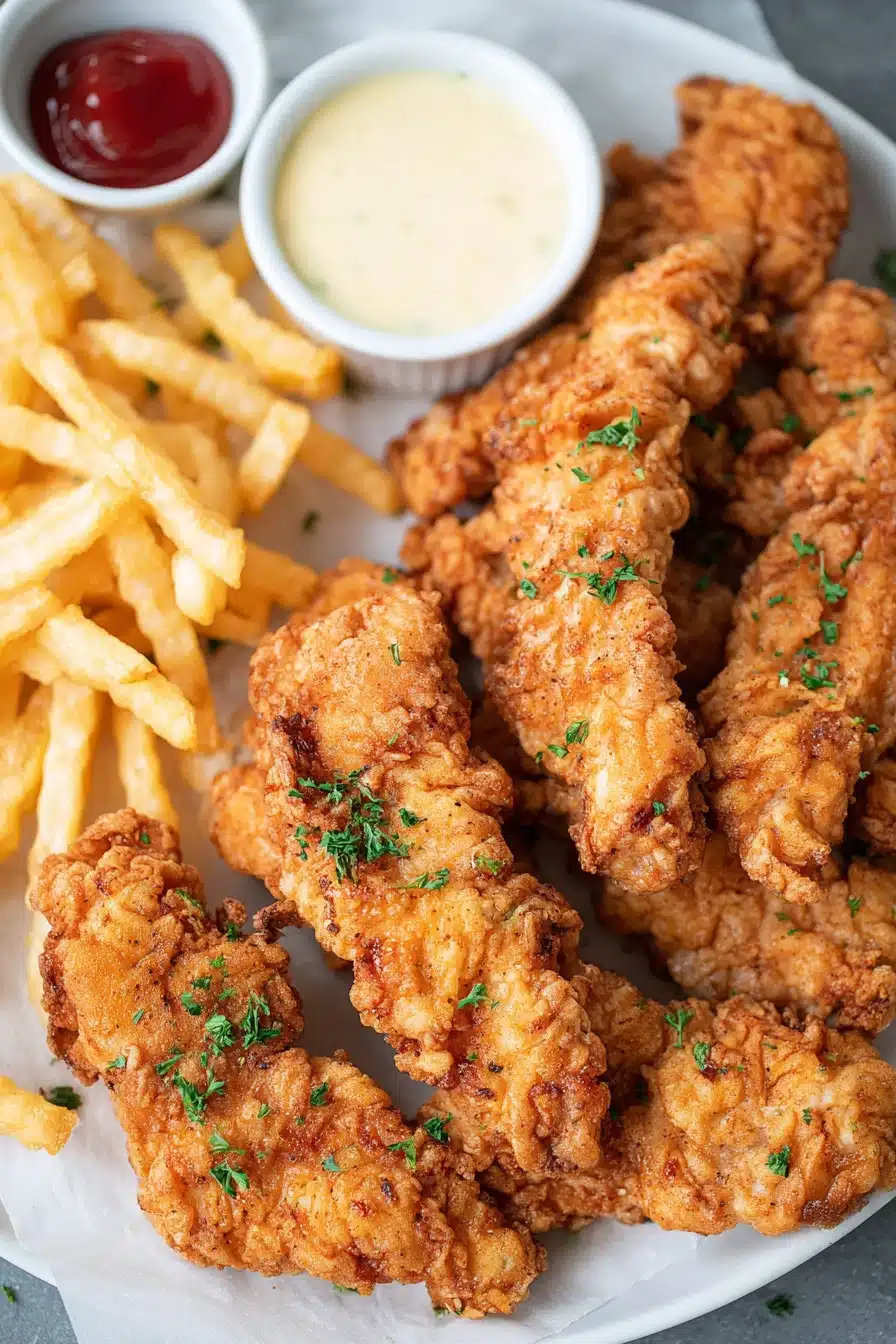 Crispy Homemade Chicken Tenders and Fries Recipe
Crispy Homemade Chicken Tenders and Fries Recipe
recipe step-by-step guide
