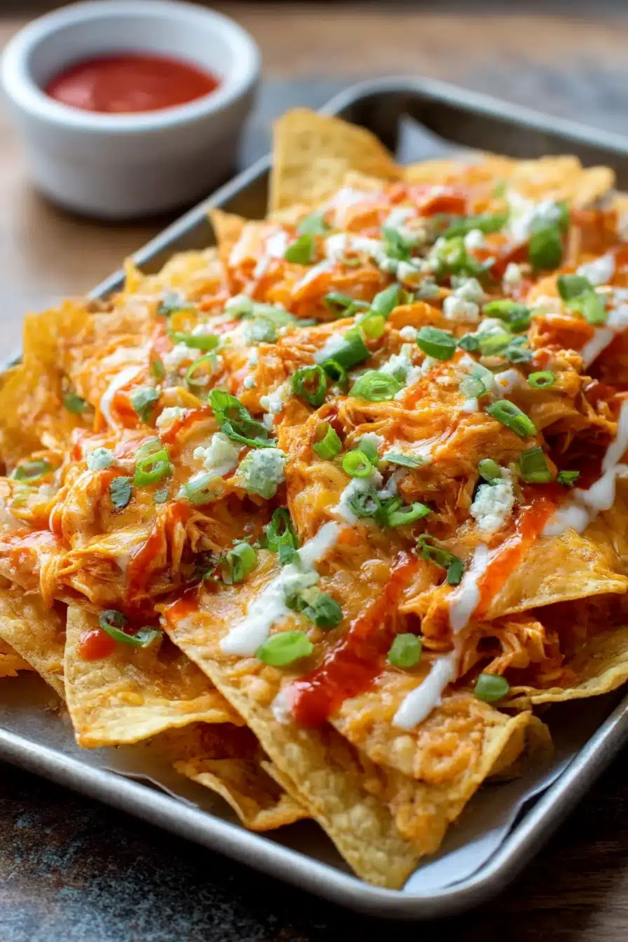 Buffalo Chicken Nachos
Buffalo Chicken Nachos
recipe step-by-step guide