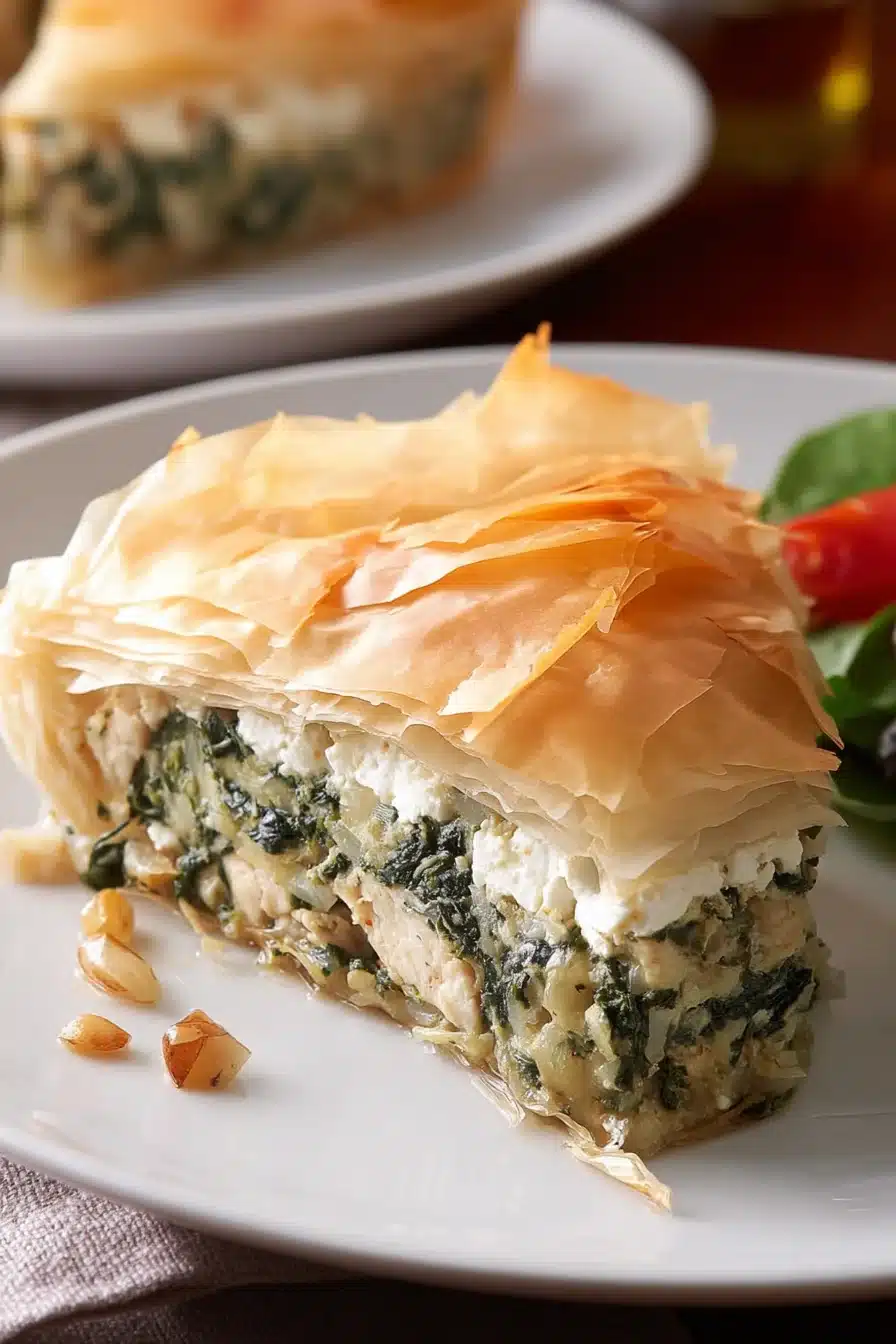 Chicken, Feta & Spinach Phyllo Pie - Image 2