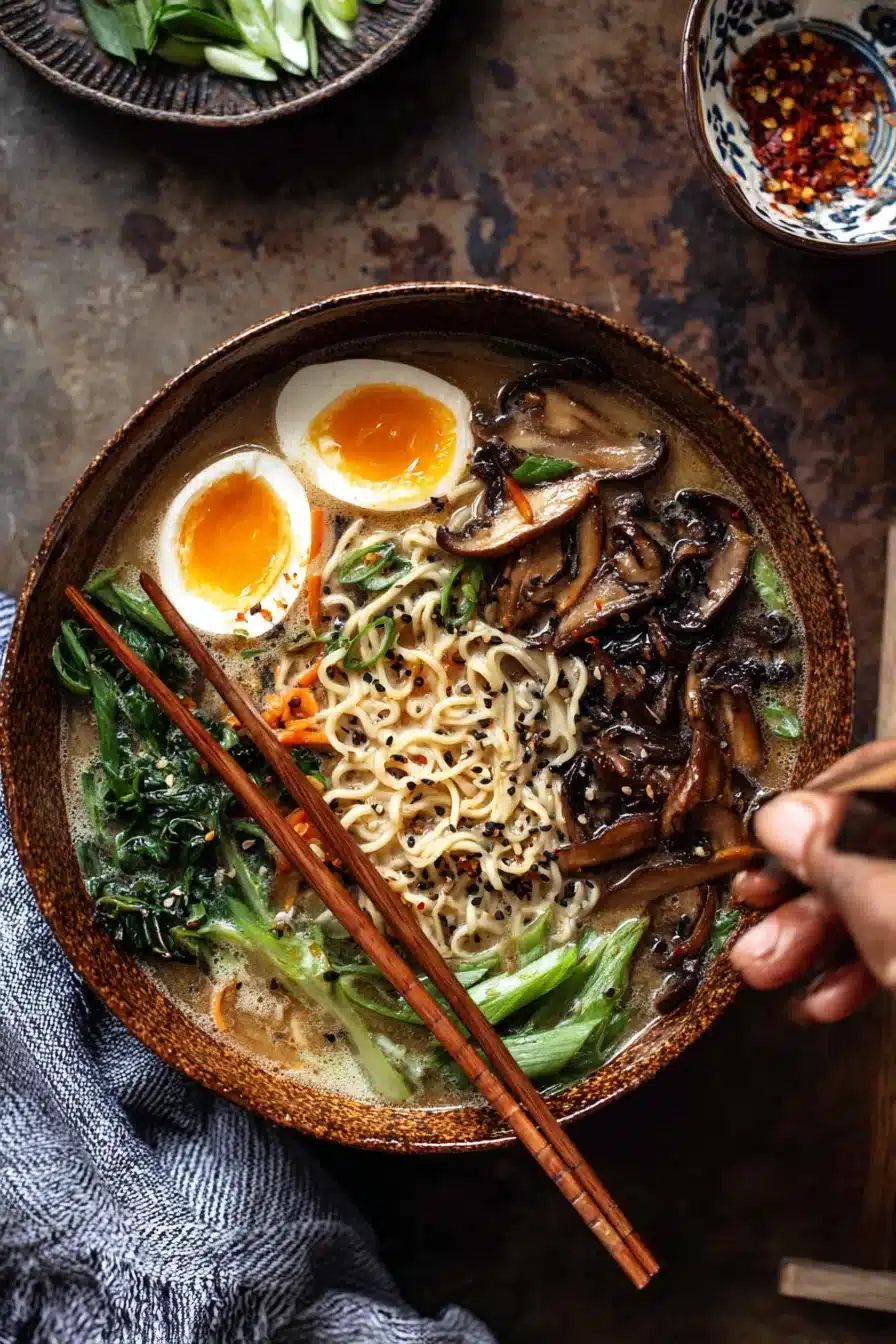 Creamy Miso Ramen with Mushrooms – Cozy Vegan Comfort Food - Image 2