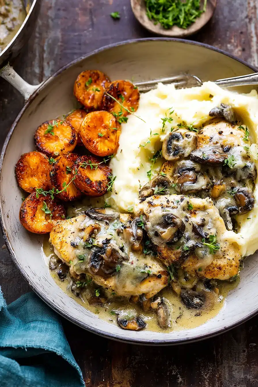 Creamy Mushroom Chicken – Cozy One-Pan Fall Dinner with Mashed Potatoes - Image 2