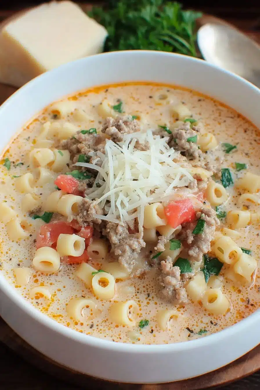 Creamy Parmesan Italian Sausage Ditalini Soup - Image 2