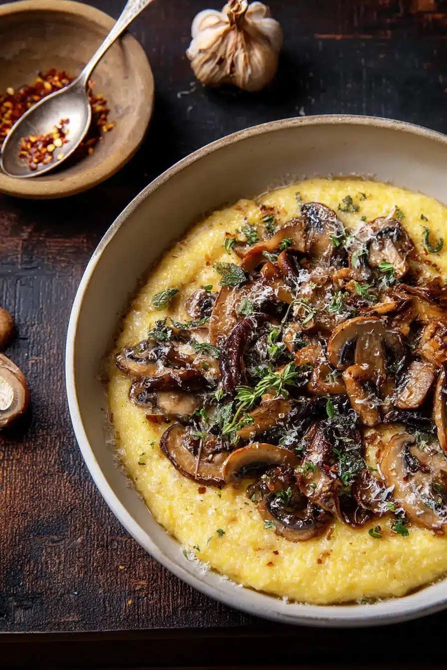 Creamy Polenta with Mushrooms (Christmas Recipe & Thanksgiving Recipe) - Image 2