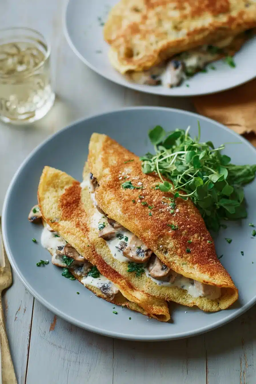 Creamy chicken and mushroom crispy pancakes - Image 2