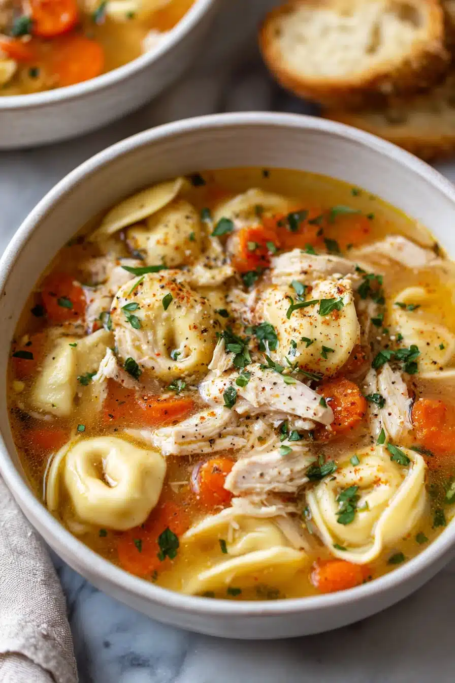 Easy Chicken Tortellini Soup Easy Chicken Tortellini Soup recipe step-by-step guide