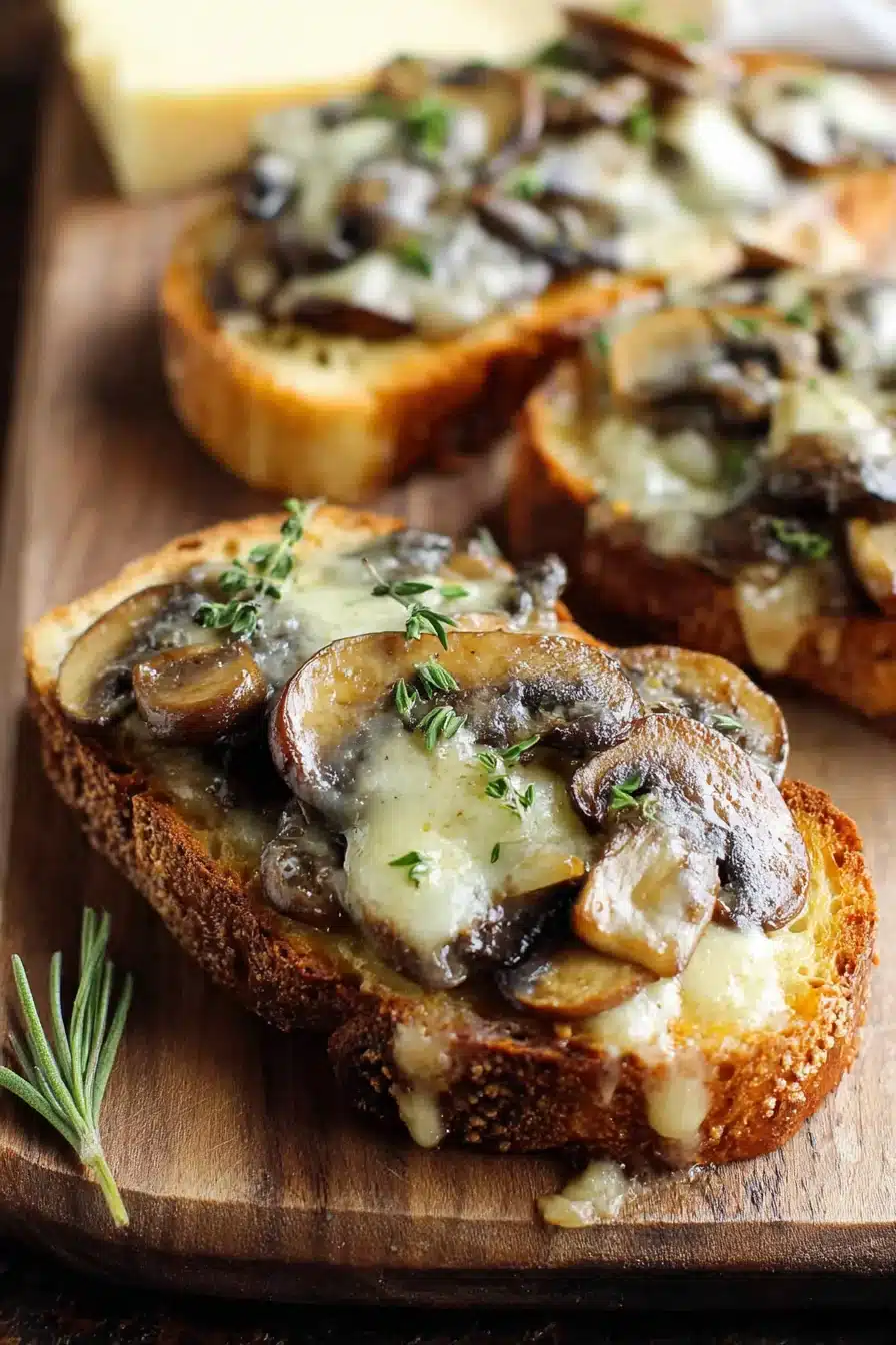 Easy Melted Cheese Mushroom Toast Recipe - Image 2