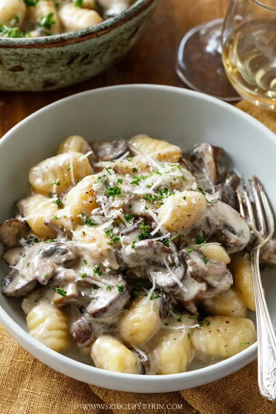 Mushroom Gnocchi with Parmesan Cream Sauce - Image 2