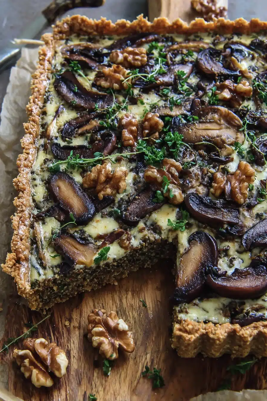 Mushroom Lentil and Walnut Tart - Image 2