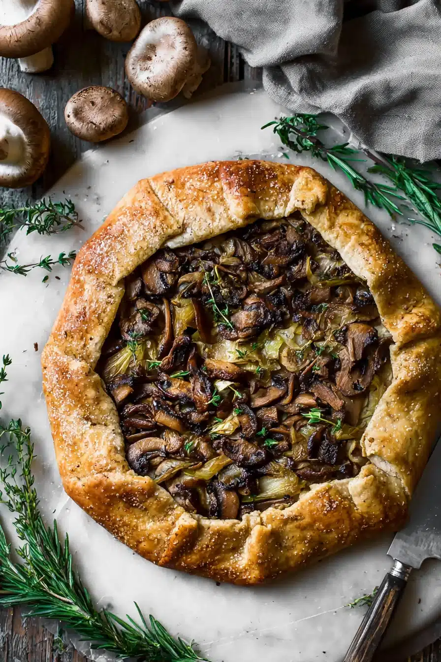 Mushroom and Leek Galette on food | Recipes, Vegetarian recipes - Image 2
