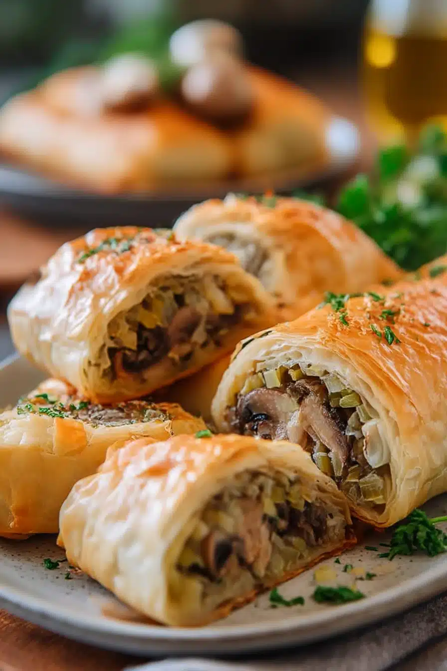Mushroom and Leek Strudel Mushroom and Leek Strudel recipe step-by-step guide