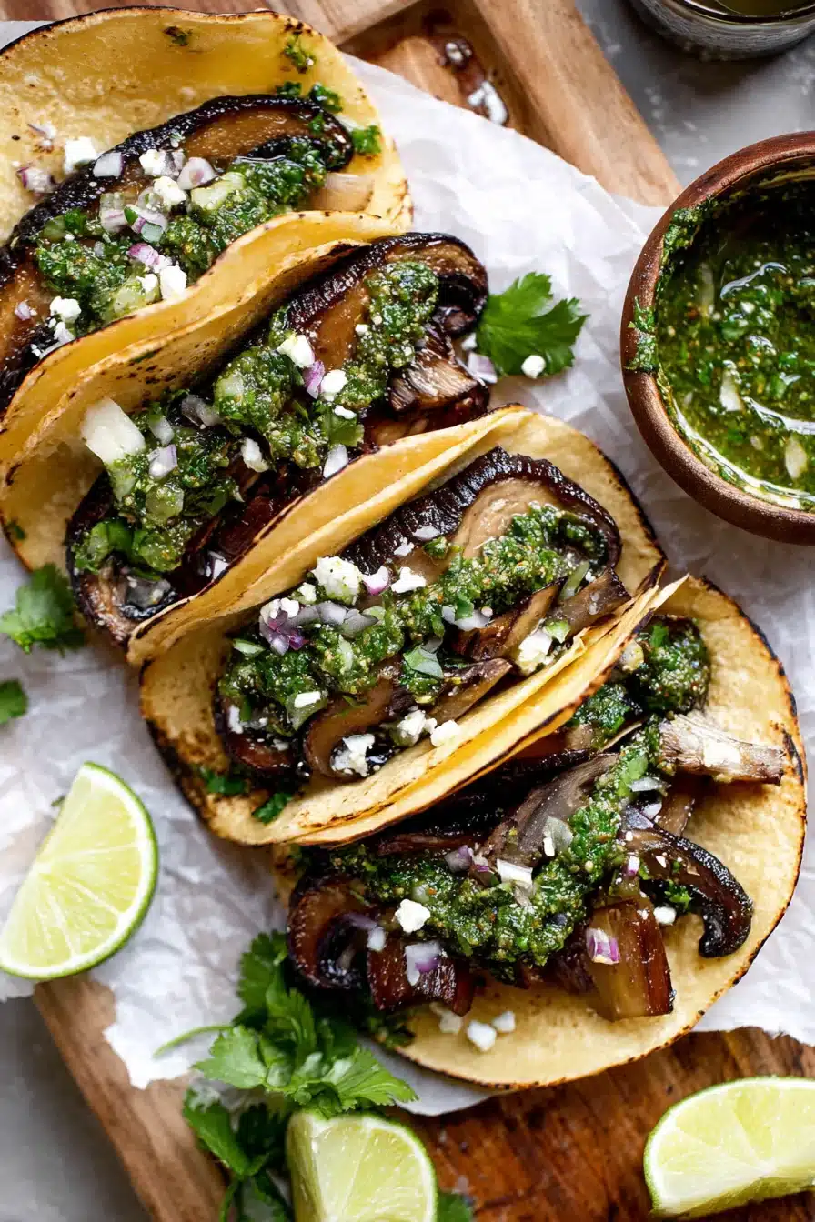 Portobello Mushroom Tacos with Chimichurri Sauce - Image 2