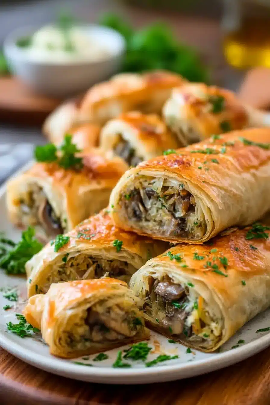 Savory Mushroom and Leek Strudel with Parmesan Delight
Savory Mushroom and Leek Strudel with Parmesan Delight
recipe step-by-step guide