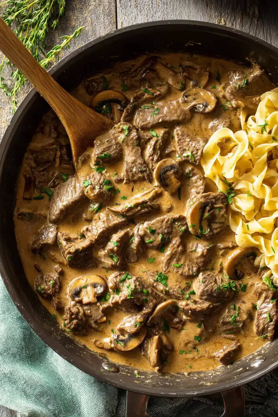 Traditional Beef Stroganoff with Rich Mushroom Sauce - Image 2