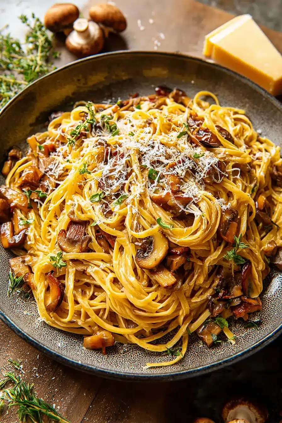 VEGETARIAN MUSHROOM CARBONARA - Image 2