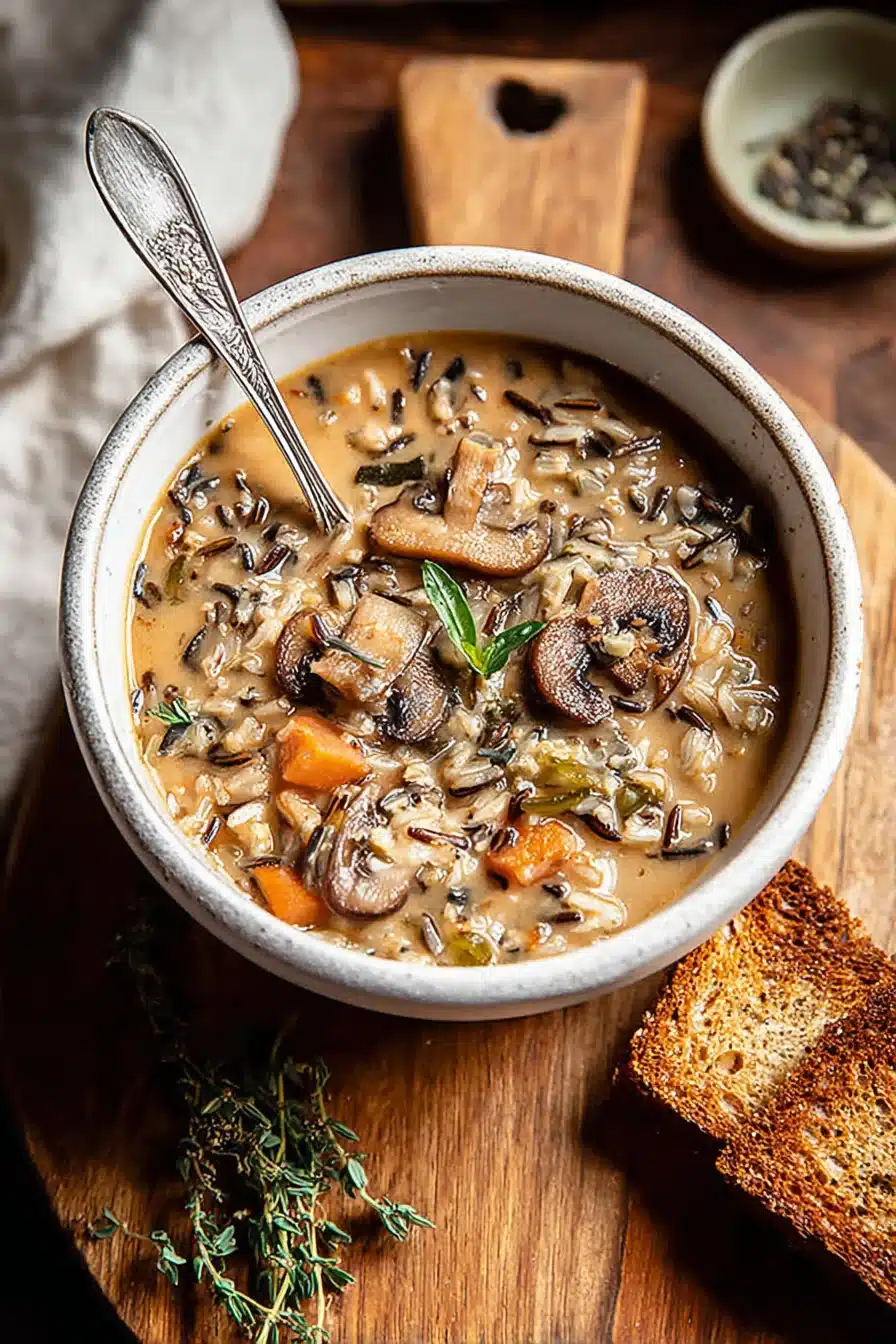 Vegan Wild Rice Mushroom Soup Recipe - Image 2