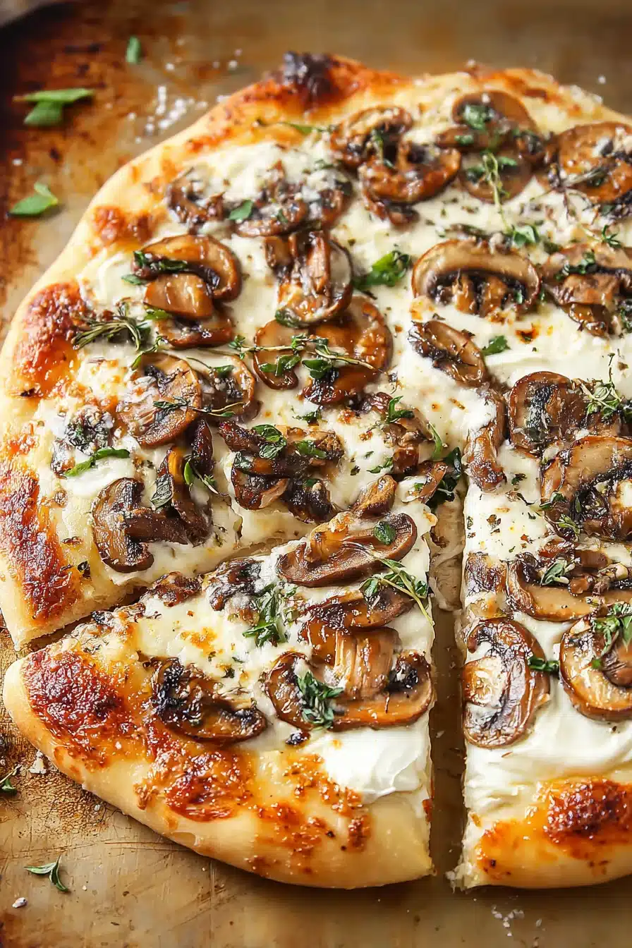 White Mushroom Pizza - Image 2