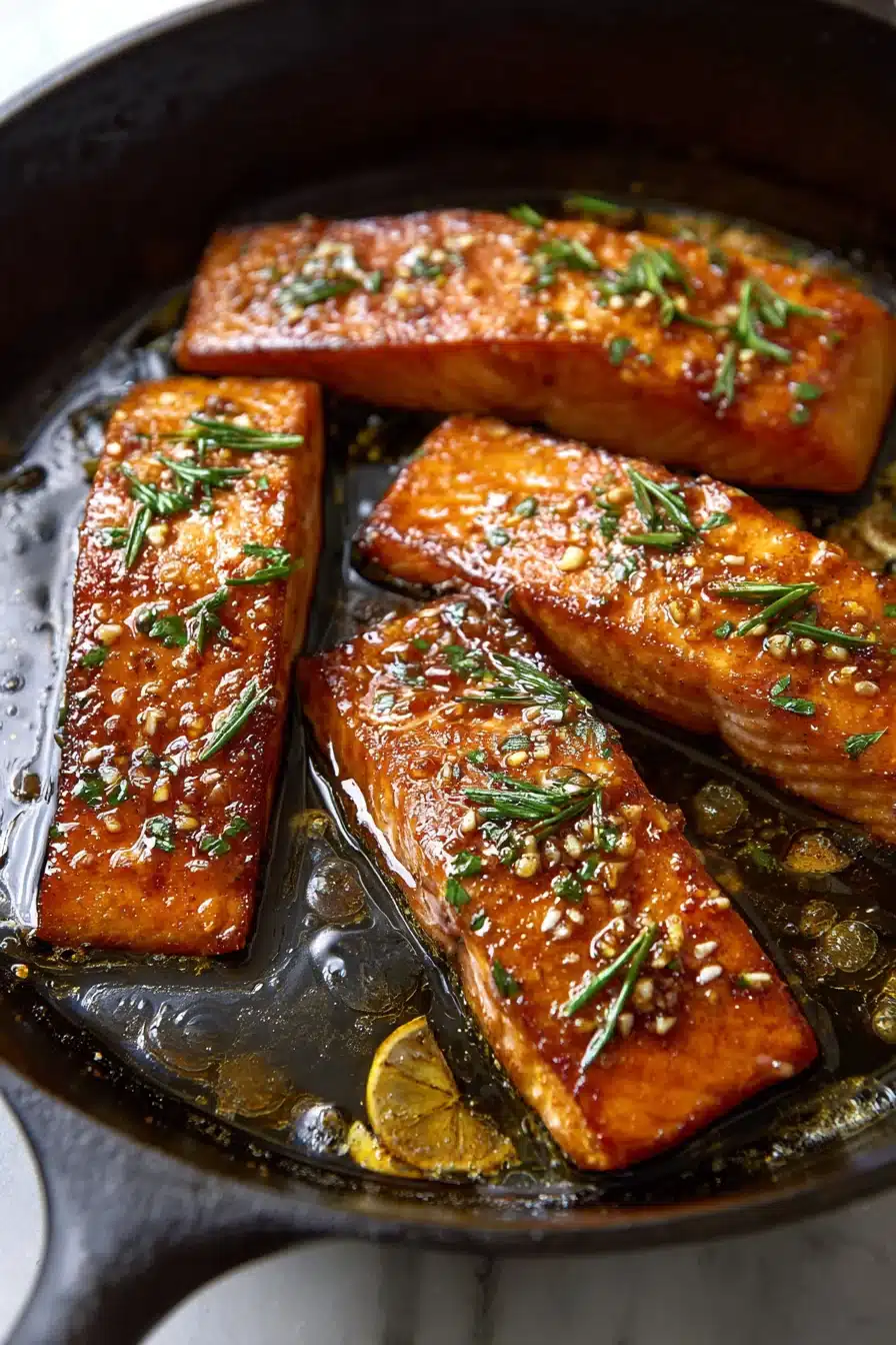 Crispy Honey Garlic Glazed Salmon Recipe - Image 2