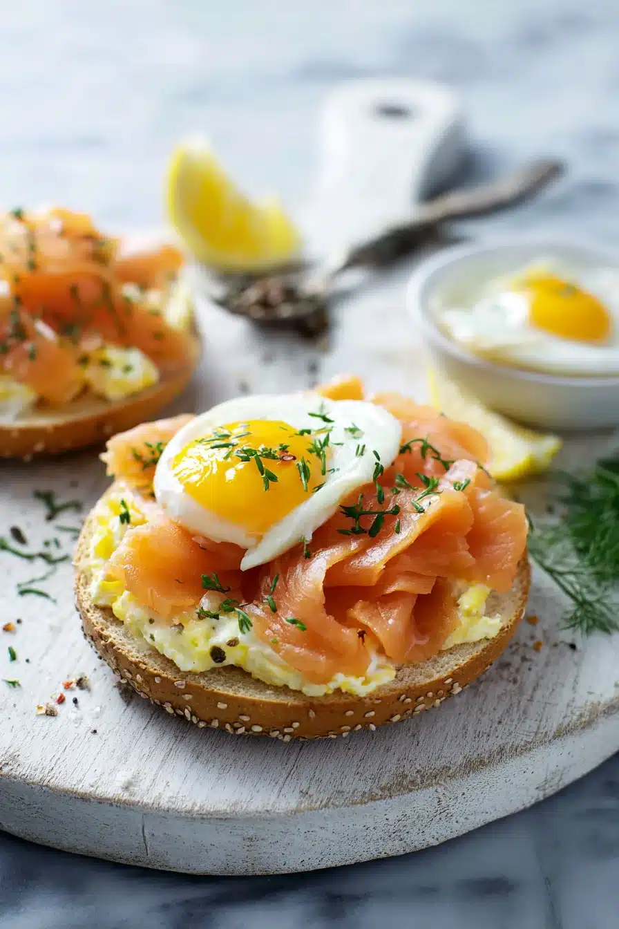 Salmon Bagel with Egg - Image 2