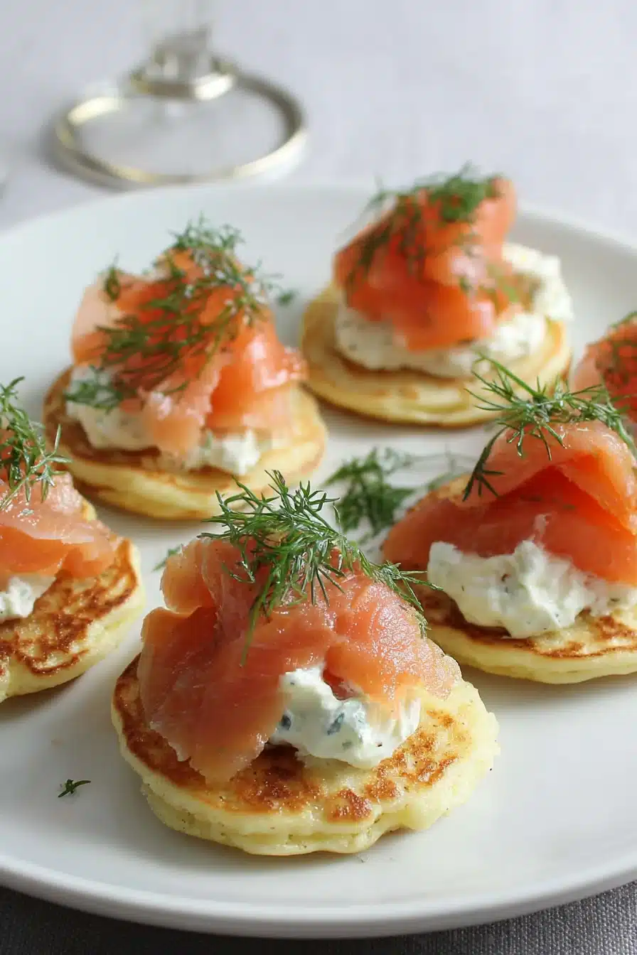 Smoked Salmon on Dill Pikelets - Image 2
