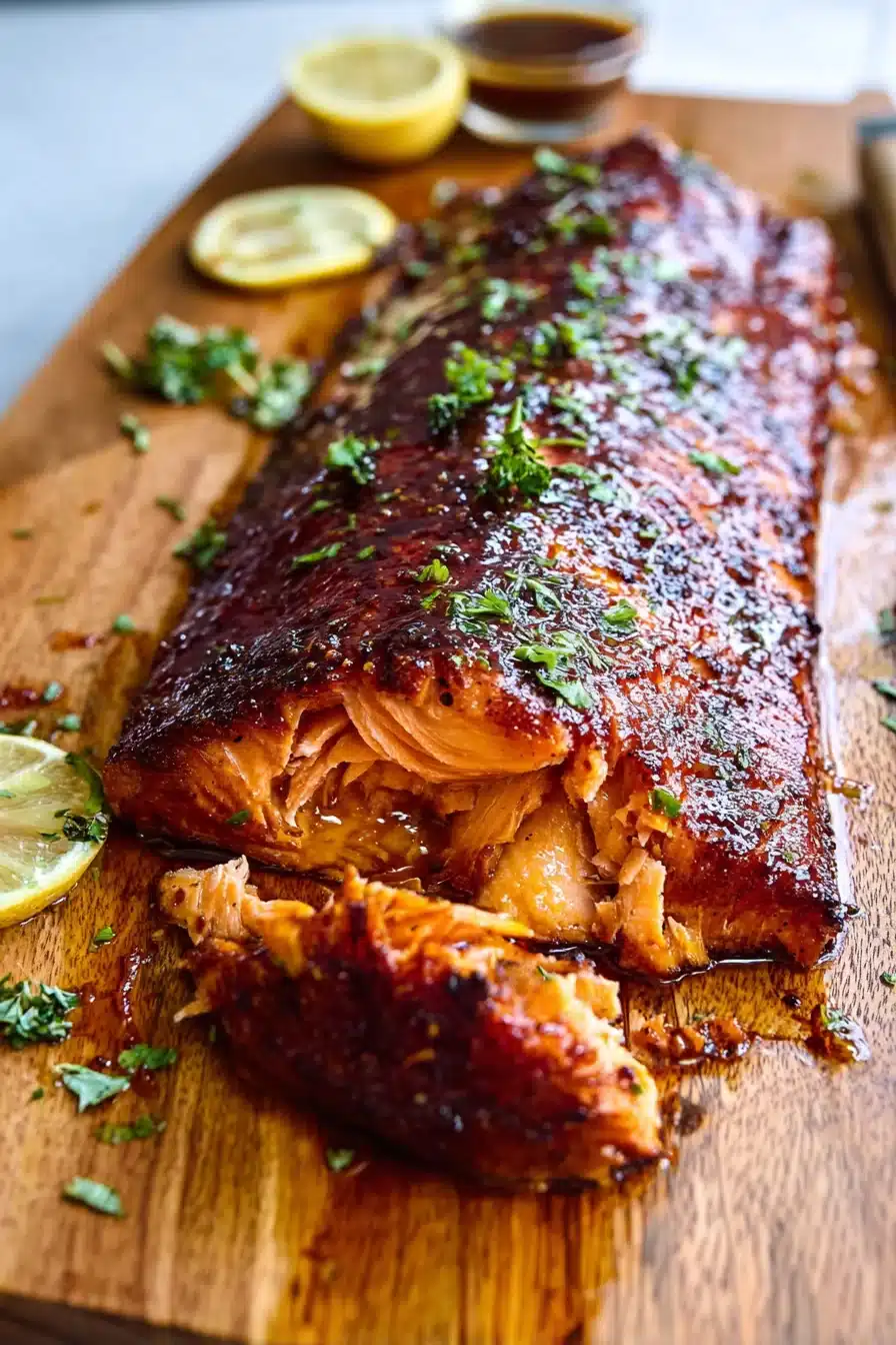 Spiced Cedar Plank Salmon With a Maple Bourbon Glaze - Image 2