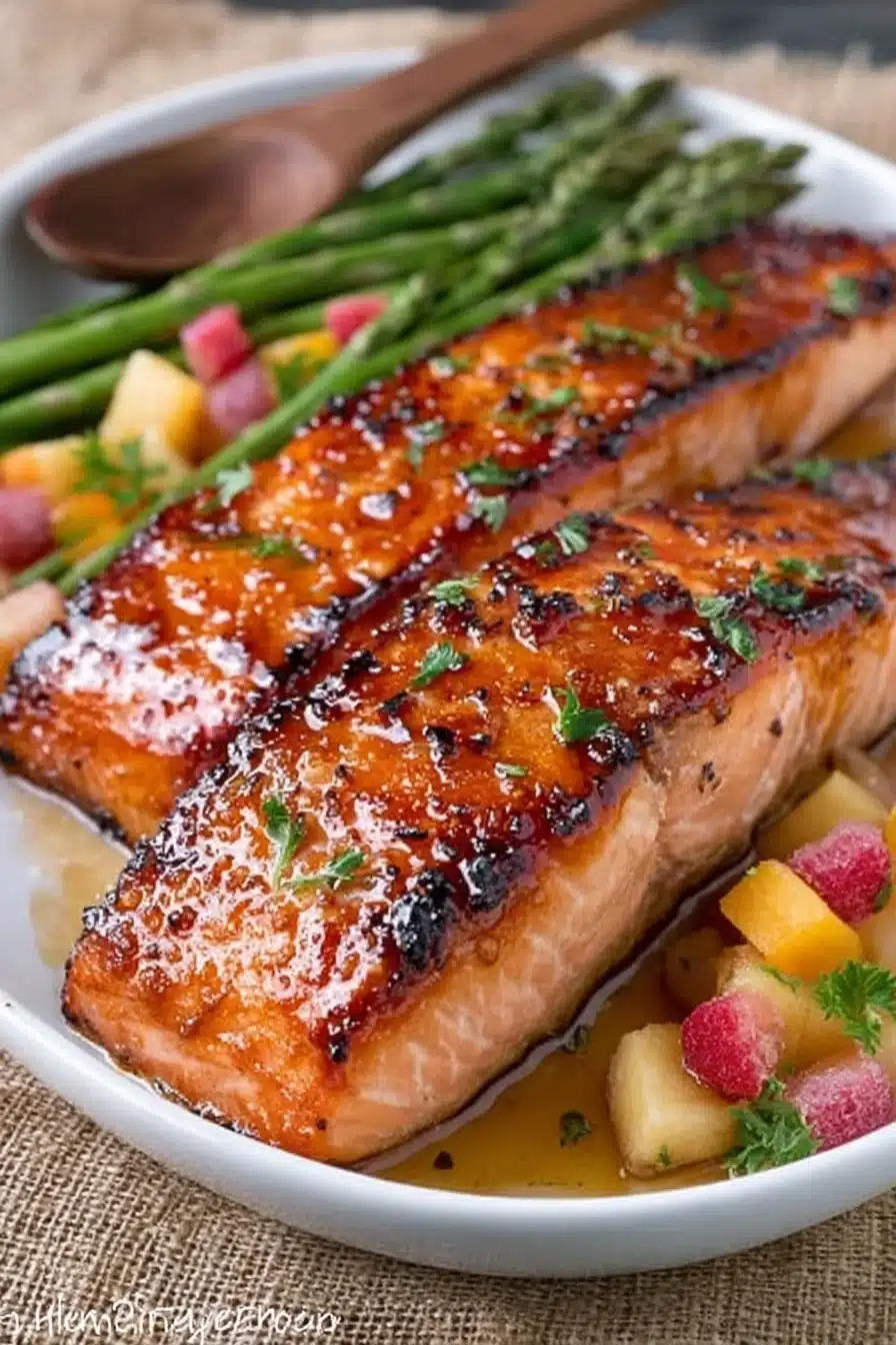 This maple glazed salmon recipe is so simple to make and it's perfect for one of those b… | Fresh salmon recipes, Salmon recipes baked healthy, Baked salmon recipes - Image 2