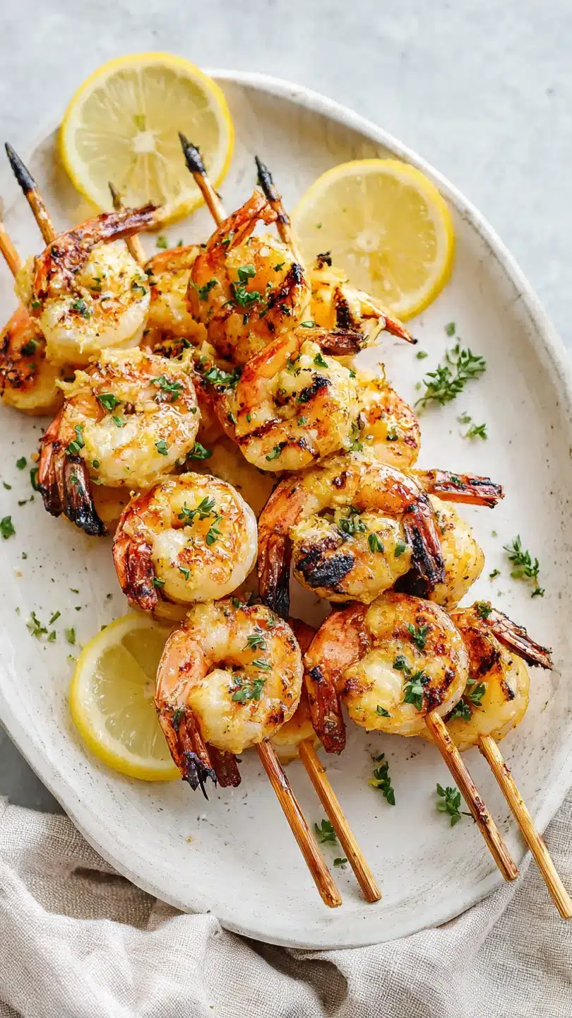 Charred Lemon Shrimp Skewers - Image 3