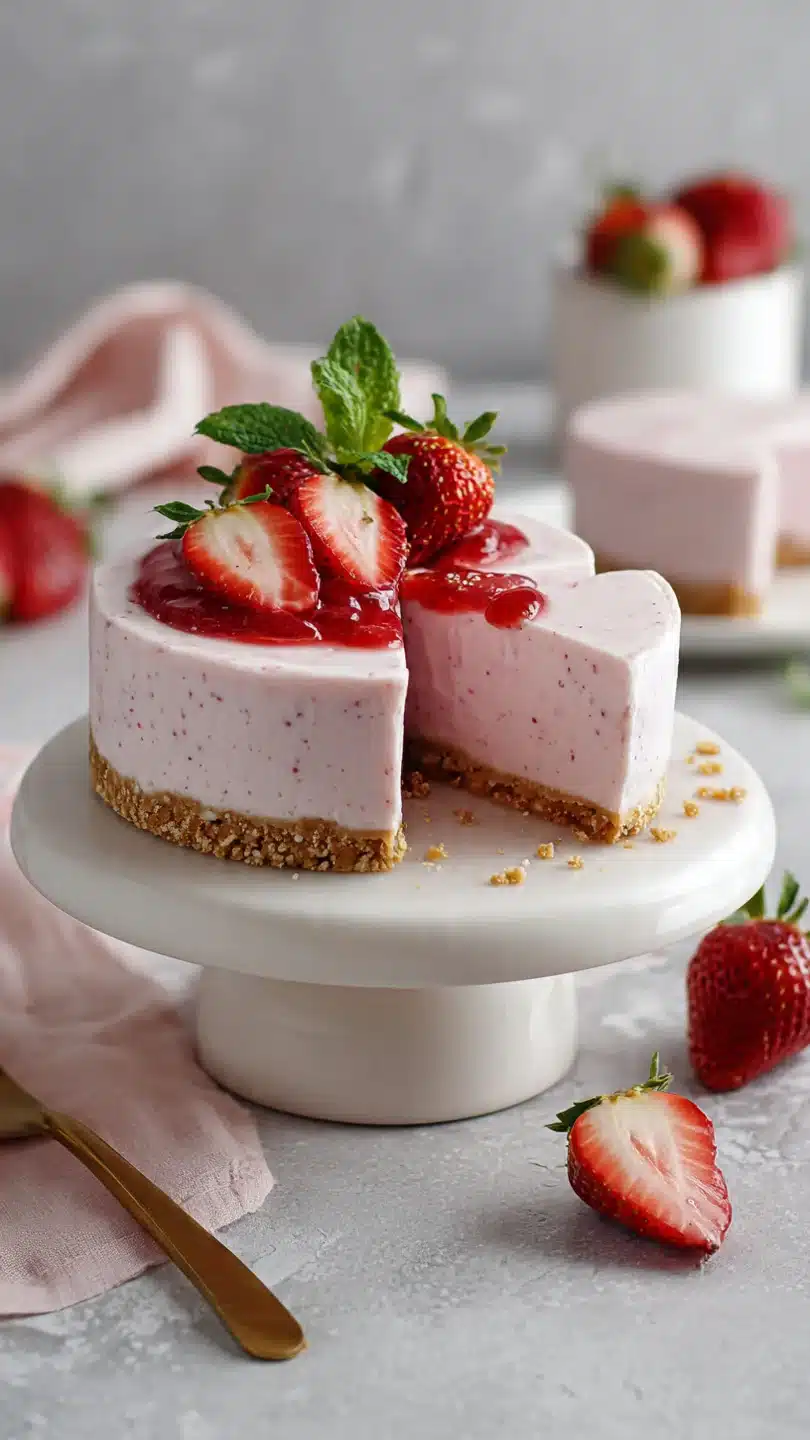 No Bake Strawberry Cheesecake - Image 3