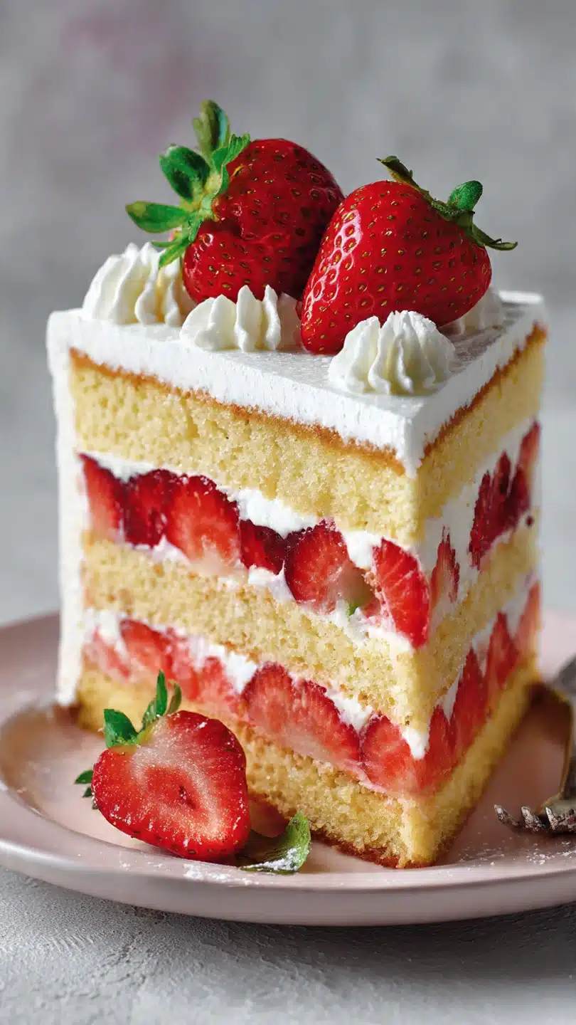 Strawberry Shortcake Layer Cake (Sponge Cake) - Image 3