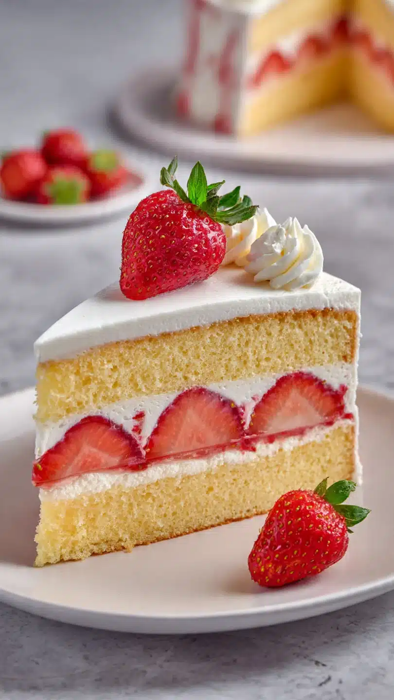 Strawberry Shortcake Layer Cake (Sponge Cake) - Image 3