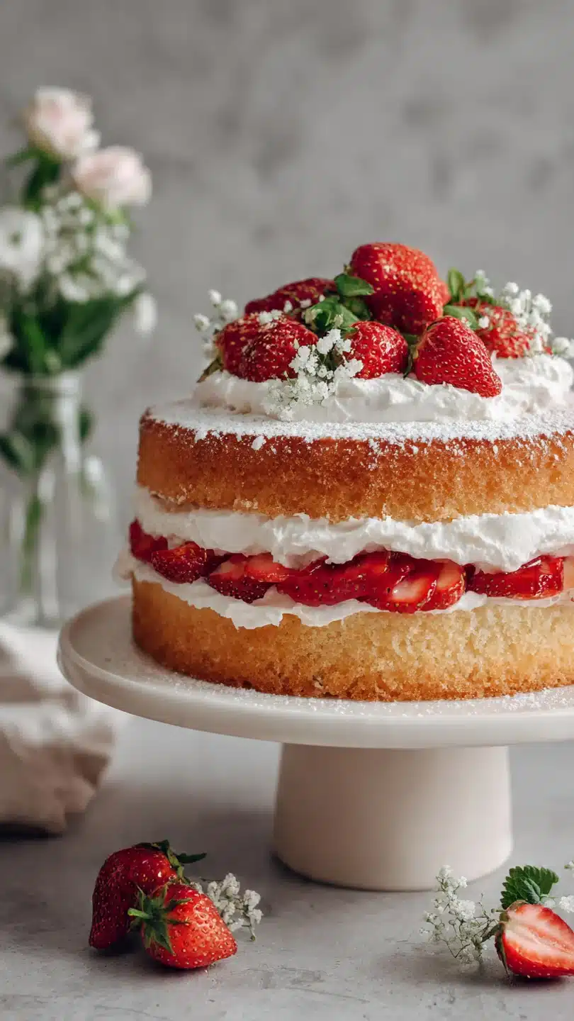 This amazing Vanilla cake with a fresh strawberry filling is to-die-for - Image 3
