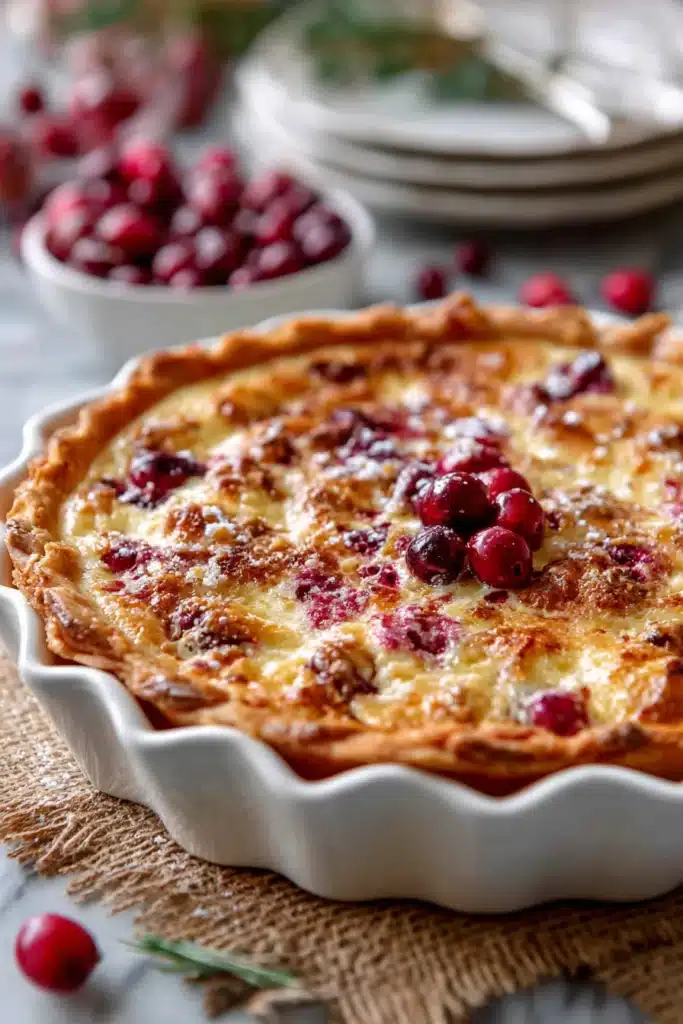 cranberry custard pie, delicious dessert, tangy cranberries, creamy custard, flaky crust