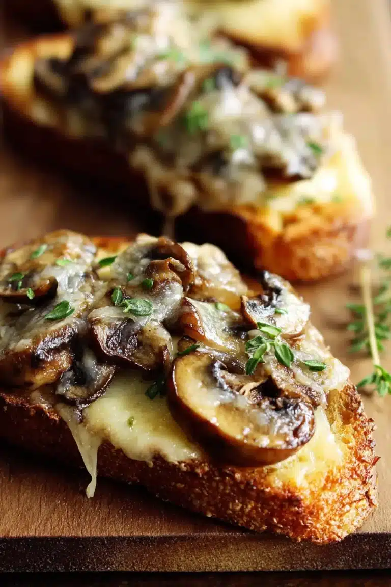 Easy Melted Cheese Mushroom Toast Recipe - Image 1