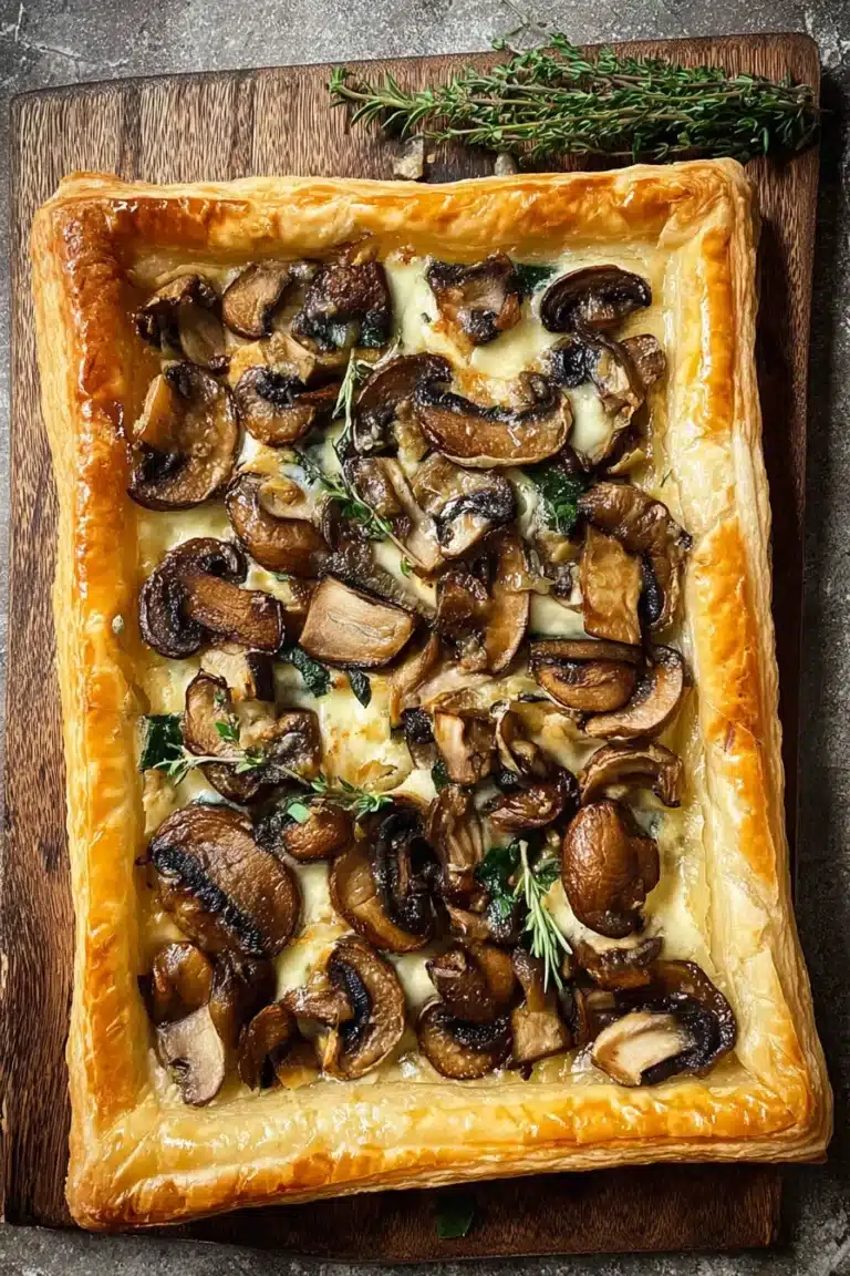 Mushroom and Gruyere Puff Pastry Tart - Image 1