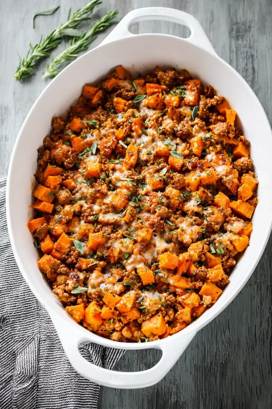 Ground Turkey Sweet Potato Casserole - Easy & Healthy Dinner Idea! - Image 1