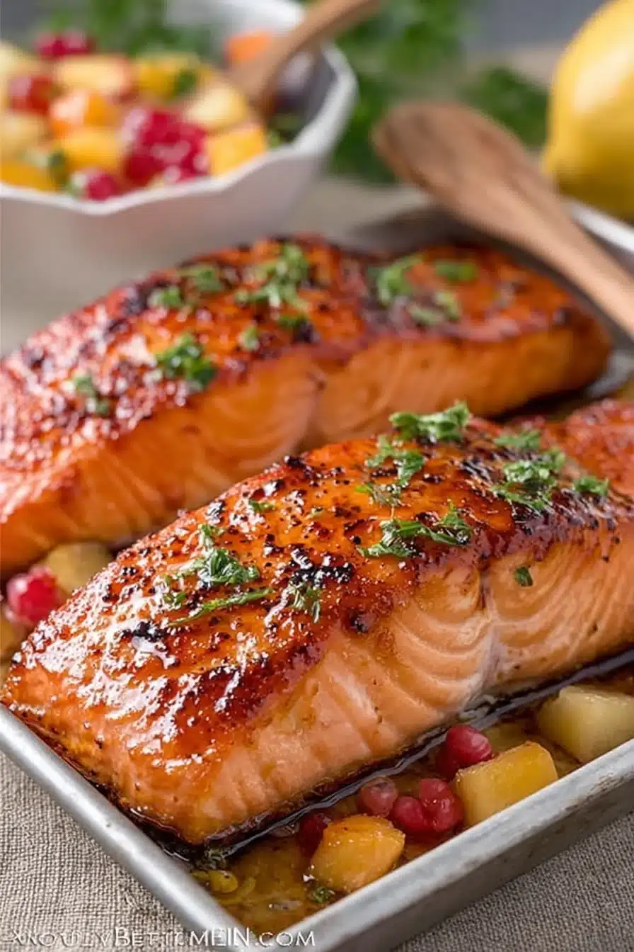 This maple glazed salmon recipe is so simple to make and it's perfect for one of those b… | Fresh salmon recipes, Salmon recipes baked healthy, Baked salmon recipes - Image 1