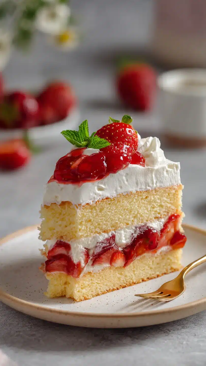 Copycat Fujiya Strawberry Shortcake Recipe – Fluffy Japanese-Style Cake with Strawberry Cherry Jam — modern asian baking - Image 1