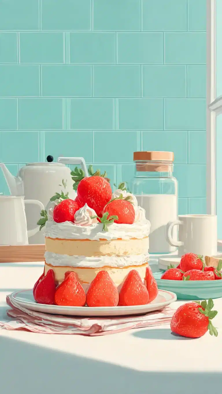 Simple strawberry cake - Image 1